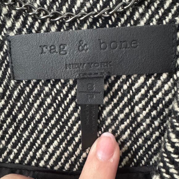 Rag and Bone Herringbone Tweed Wool Blend Coat - Picture 7 of 7